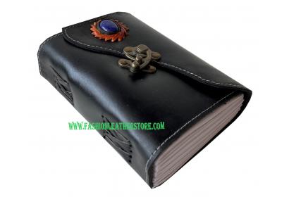 antique hard cover leather journal